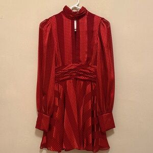 Alexis Vibrant Red Long Sleeve Dress